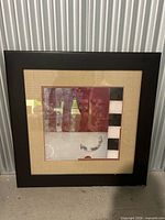Full view of framed abstract artwork