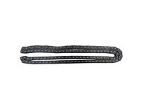 Uncoiled 428 power-transmission chain showing link style and finish