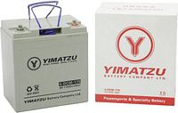 Battery beside retail box showing full product and branding