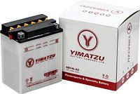 Battery with retail box front view