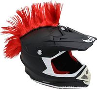 Mohawk mounted on example helmet