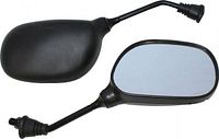 Both mirrors front and back to show shape and mounting threads