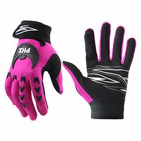 Front and back view of both gloves showing color, logo, and wrist closure