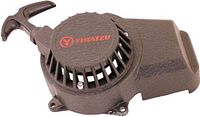 Top view of Yimatzu black aluminum pull start with handle visible
