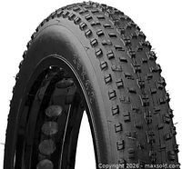 Close-up of the Wanda 20x4.0 tire showing knobby tread