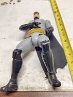Front view of 12" Batman figure showing suit, boots, utility belt and articulation