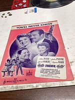 Front cover of "You'll Never Know / Hello Frisco, Hello" sheet music