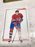 Front of Eric Desjardins magazine insert card