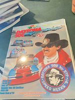 Front cover of 1991 Daytona 500 program booklet with STP logo and race imagery