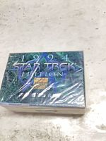 Front of shrink-wrapped 1994 Star Trek card stack