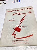 Cover of Straighten Up and Fly Right sheet showing title, composer names and publisher