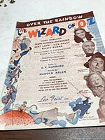 Front cover of sheet music showing title, cast imagery, publisher mark