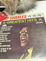Front of Ray Charles Greatest Hits sleeve with visible wear