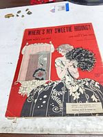Front cover of sheet music showing title, illustrator artwork and publisher credit