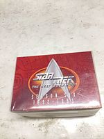 Front of red SkyBox card box with Star Trek: The Next Generation Season Six 1992-1993 graphics