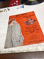 Front cover of The Pajama Game sheet music showing title, illustration, publisher