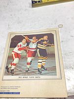Front panel featuring Red Wings’ Floyd Smith colour photo with caption and publisher credit
