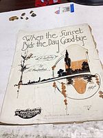 Front cover of sheet music showing title, composer, publisher and illustration