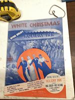 Front cover of White Christmas sheet music showing title, illustration, and performer credits