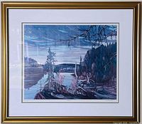 Full view of framed limited edition landscape print