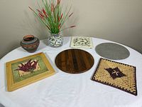 All items in lot displayed on table