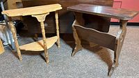 Both accent tables side by side showing overall design and finishes