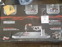 Front of the original box showing the Rockwell BladeRunner kit with wall mount and branding