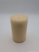 Full view of ivory pillar candle