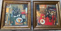 Both framed still-life prints side by side