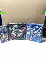 Front view of all three boxed items
