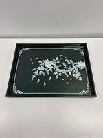 Top view of tray showing inlay design and condition