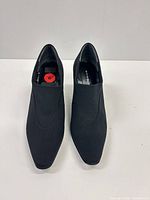 Top view showing both shoes, size sticker visible