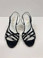 Front view of both sandals showing strappy design and open toe