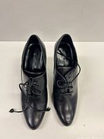 Top view showing lace-up design, pointed toes, Naturalizer insoles