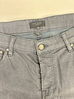 Front waistband with Ted Baker London label and button fly