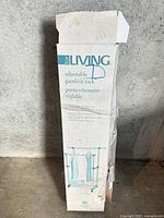 For Living adjustable garment rack box front