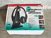 Retail box showing Zenith mono wireless headphones, model ALC 800 Allegro