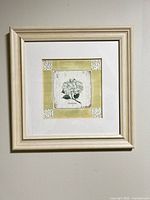 Front view of framed hydrangea print