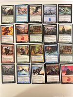 Front view of all 20 cards laid out 4×5 grid
