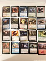 All 20 cards laid out face-up