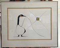 Full view of framed Benjamin Chee Chee print with mat and frame