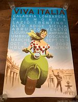 Full view of Viva Italia poster laid flat