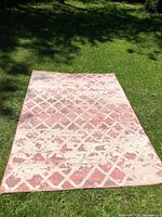 Full view of rug showing entire pattern and color