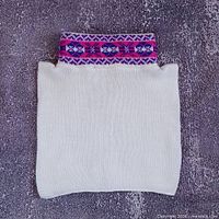 full view of neck warmer front side
