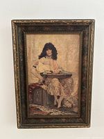 Full view of framed helio-peinture painting