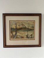 Framed print on wall showing full frame