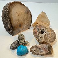 All mineral specimens group shot