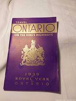 Front cover of 1939 Travel Ontario booklet