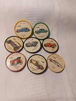 All eight Jell-O Wheels discs front view
