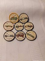 Group shot of eight Jell-O Wheels discs